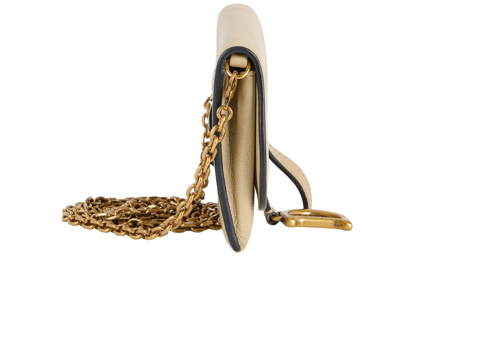 Christian Dior Nano Saddle Pouch, &pound;595, Accessories, Beige, Leather, Side view